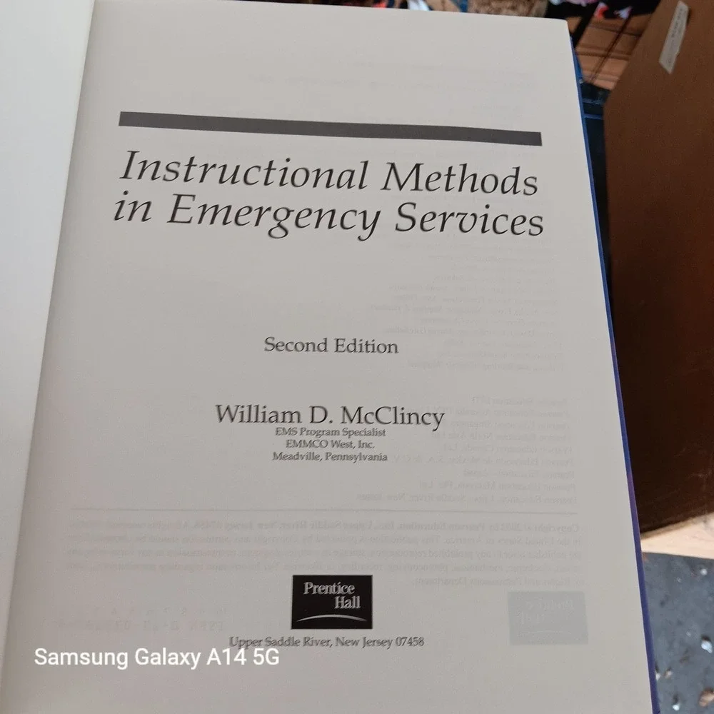 BRADY Instructional Methods Emergency Services McClincy Textbook 2nd Edition